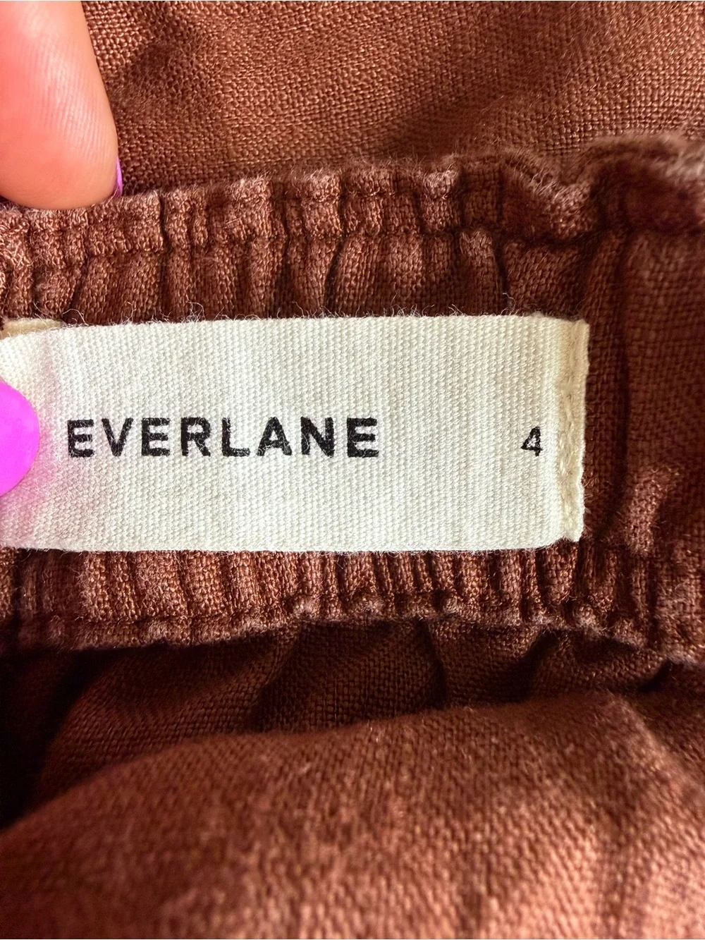 Everlane The Utility Coverall in Linen Cedarwood Size 4 NWOT